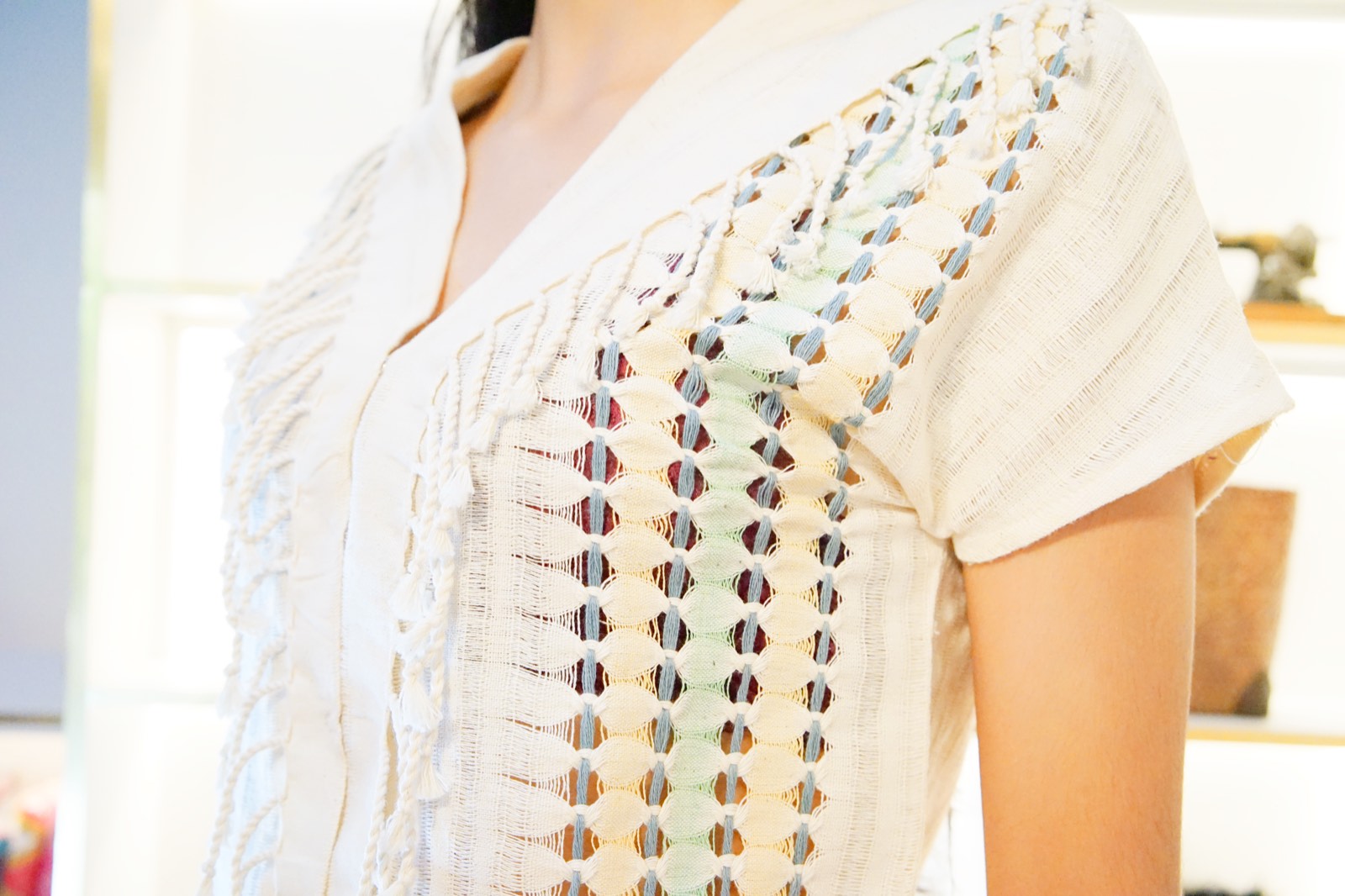 AURA handcrafted textile detail